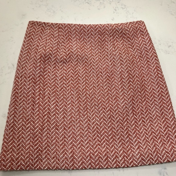 LOFT Coral Chevron Pencil Skirt - Picture 10 of 12